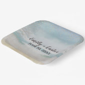 Assiettes En Carton Plage Ocean mariage Avec Net (Angulaire)