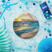 Assiettes En Carton Plage Océan Personnalisé Mariage Plaques de gâteau (Fête)