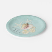 Assiettes En Carton Plage Sea Ocean Shore Starfish Coquille de mariage (Angle)