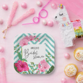 Assiettes En Carton Plage tropicale d'été fleurie Bride douche (Fête)
