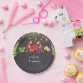 Assiettes En Carton Plage tropicale du crabe (Fête)