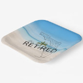 Assiettes En Carton Plage tropicale et palmier de Floride à la retrait (Angulaire)