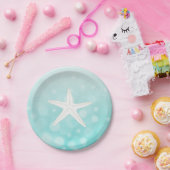 Assiettes En Carton Plage turquoise Thème Starfish Plaques en papier (Fête)