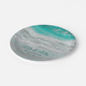 Assiettes En Carton Plage Turquoise Tropical Ocean Waves Coastal (Angle)