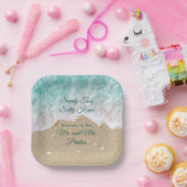 Assiettes En Carton Plage Waves Sandy Toes (Fête)