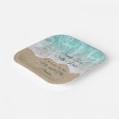Assiettes En Carton Plage Waves Sandy Toes (Angulaire)