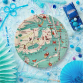 Assiettes En Carton Plages des Banques Extérieures (Fête)