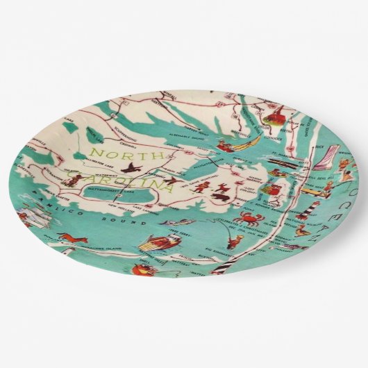 Assiettes En Carton Plages des Banques Extérieures (Angle)