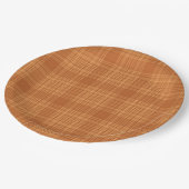 Assiettes En Carton Plaid Automne (Angle)