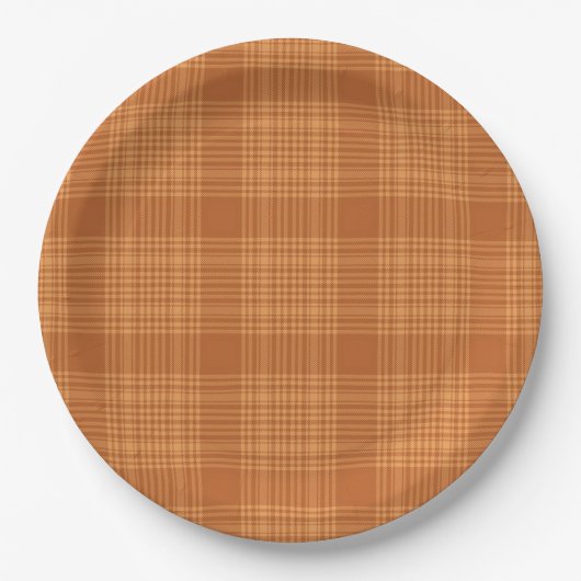 Assiettes En Carton Plaid Automne (Devant)