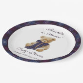 Assiettes En Carton Plaid Bear Themed Baby Shower  (Angle)