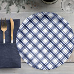 Assiettes En Carton Plaid bleu<br><div class="desc">Transformez votre saison de vacances avec notre magnifique plaque de papier bleu et blanc, avec une étonnante aquarelle bleu marine et blanc motif plaid de buffle. Ces assiettes rayonnent d'élégance intemporelle et de charme festif, rendant vos rassemblements de vacances mémorables et visuellement étonnants. Plongez dans un monde d'élégance festive et...</div>