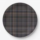 Assiettes En Carton Plaid Brown (soe) (Devant)
