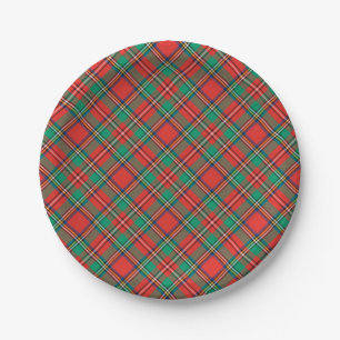 Assiettes En Carton Plaid classique de Noël