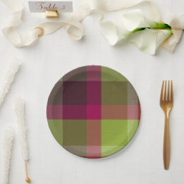 Assiettes En Carton  Plaid Décoratif