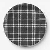 Assiettes En Carton Plaid noir (Devant)