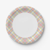 Assiettes En Carton Plaid Pastel Stripe (Devant)