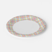 Assiettes En Carton Plaid Pastel Stripe (Angle)
