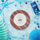 Assiettes En Carton Plaid Red Check Rustique Joyeux Noël Ferme (Fête)
