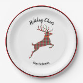 Assiettes En Carton Plaid Reindeer Holiday Cheval (Devant)