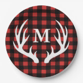 Assiettes En Carton Plaid rustique de contrôle de Buffalo et (Devant)