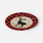 Assiettes En Carton Plaid Rustique Deer Buck Buffalo (Angle)