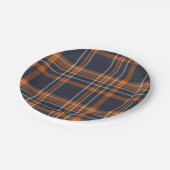 Assiettes En Carton Plaid rustique Noël/hiver (Angle)