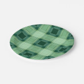 Assiettes En Carton Plaid vert (Angle)
