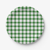 Assiettes En Carton Plaid vert (Devant)