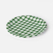 Assiettes En Carton Plaid vert (Angle)