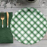 Assiettes En Carton Plaid vert<br><div class="desc">Transformez votre saison de vacances avec notre magnifique plaque de papier blanc et vert, avec une étonnante aquarelle verte et un motif en plaid de buffle blanc. Ces assiettes rayonnent d'élégance intemporelle et de charme festif, rendant vos rassemblements de vacances mémorables et visuellement étonnants. Plongez dans un monde d'élégance festive...</div>