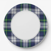 Assiettes En Carton Plaid vert et bleu (Devant)
