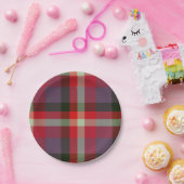 Assiettes En Carton Plaid With Patterened Texture (Fête)