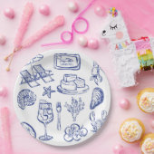 Assiettes En Carton Plan de vie méditerranéen (Fête)