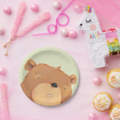 Assiettes En Carton Plan rapproché de grand ours Brown (Fête)