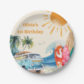 Assiettes En Carton Planche de surf de plage Plaques de papier fête d' (Devant)