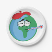 Assiettes En Carton Planète malade (Devant)