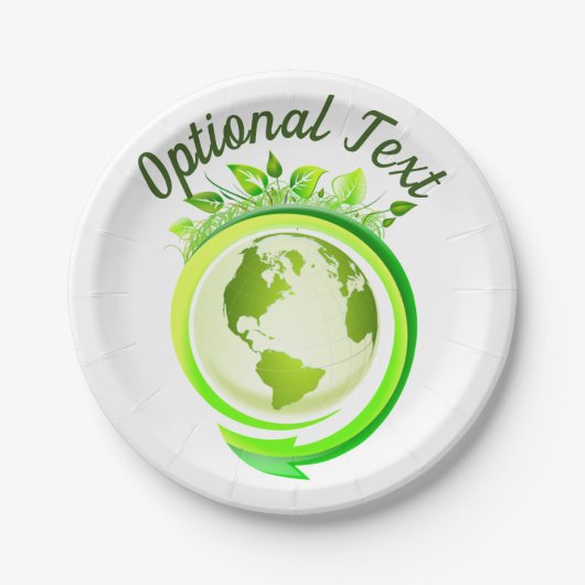 Assiettes En Carton Planète verte jour des terres (Devant)