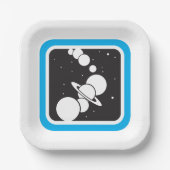 Assiettes En Carton Planètes dans l'espace (Recto)