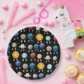 Assiettes En Carton Planètes et système solaire (Fête)