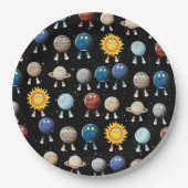 Assiettes En Carton Planètes et système solaire (Devant)