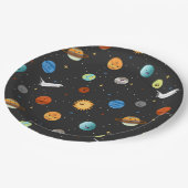 Assiettes En Carton Planètes heureuses dans l'espace (Angle)