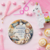 Assiettes En Carton Planètes spatiales extra-spatiales garçon premier  (Fête)