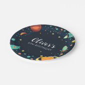 Assiettes En Carton Planètes spatiales Galaxy Anniversaire (Angle)