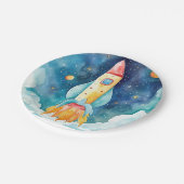 Assiettes En Carton Planètes spatiales premières (Angle)