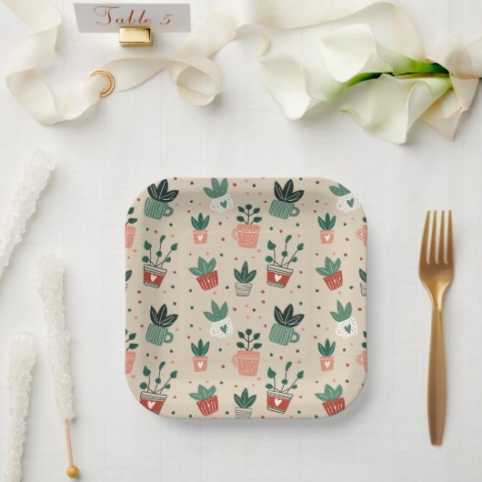 Assiettes En Carton Plant Lover Paper Plates – Botanical Party Decor f (Mariage)