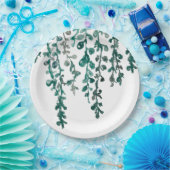 Assiettes En Carton Plante botanique Imprimer Peinture tropicale (Fête)