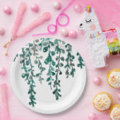 Assiettes En Carton Plante botanique Imprimer Peinture tropicale (Fête)