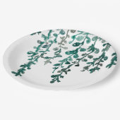 Assiettes En Carton Plante botanique Imprimer Peinture tropicale (Angle)