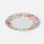 Assiettes En Carton Plante romantique Florale (Angle)